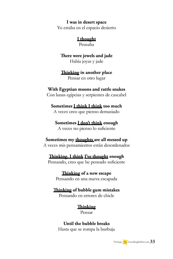 Verbiage-Songs-For-Learning-English-SPANISH-bilingual-songbook-33
